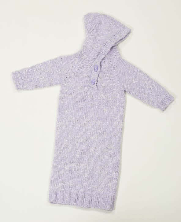 Baby Bunting Dress in Plymouth Yarn Daisy - 2250 - Downloadable PDF