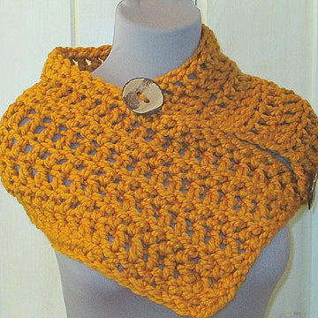 2 & 3 Button Chunky Cowl Scarf