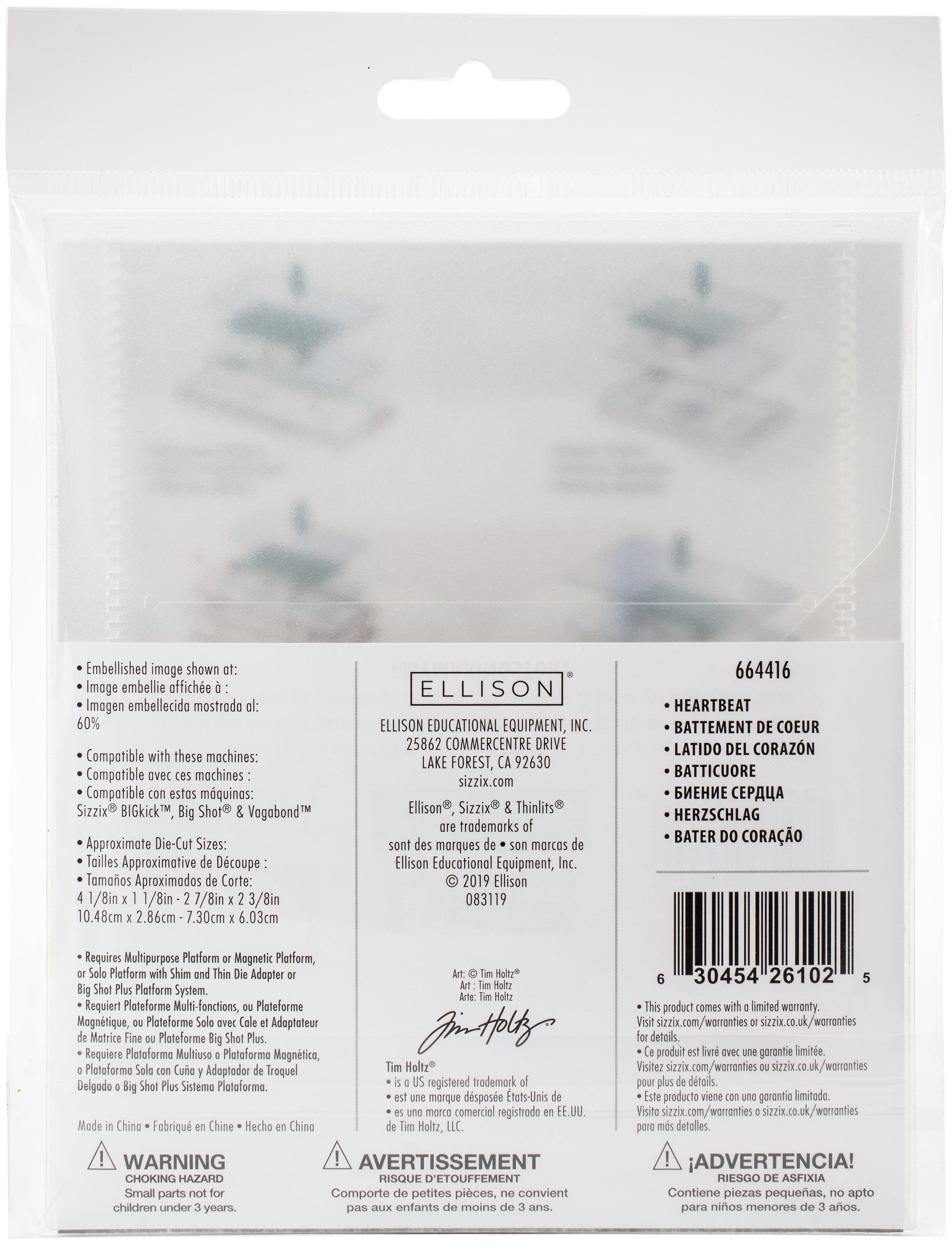 Sizzix Thinlits Dies By Tim Holtz - Heartbeat