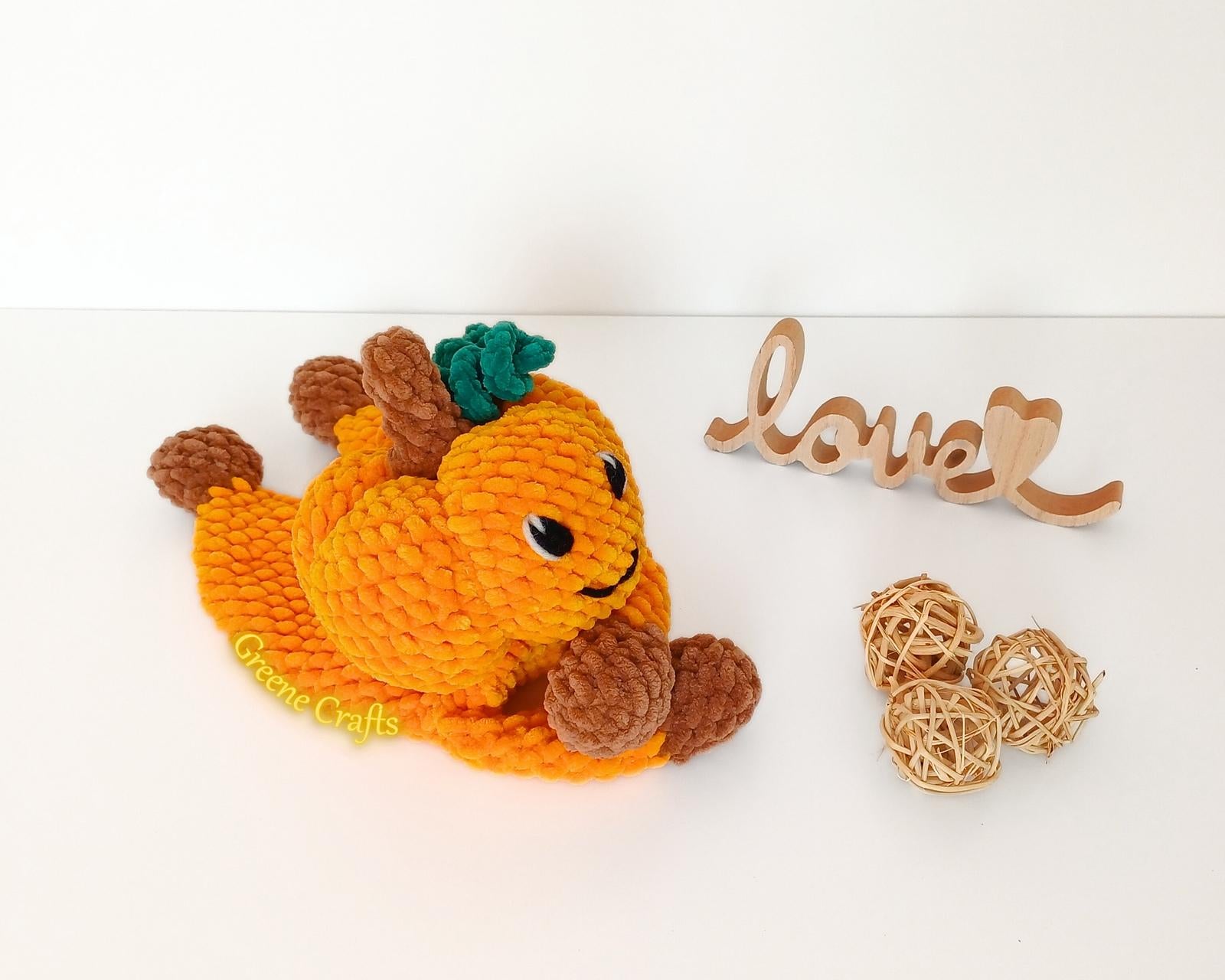 Pumpkin Lovey for Halloween - Low Sew Snuggler Crochet Pattern