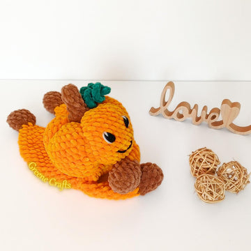 Pumpkin Lovey for Halloween - Low Sew Snuggler Crochet Pattern