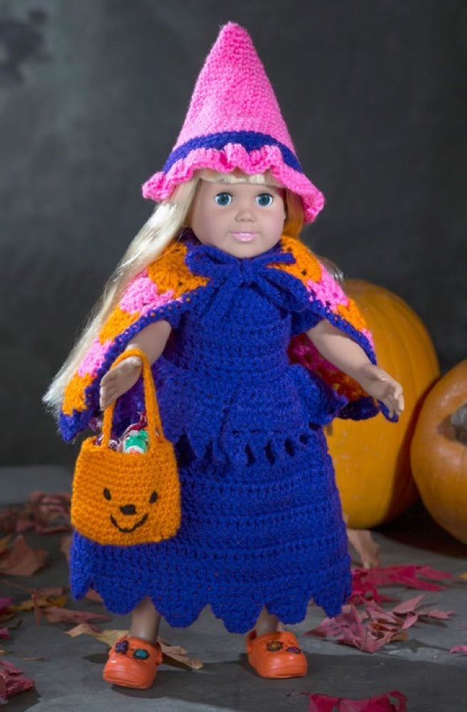 Doll Witch Costume in Red Heart Super Saver Economy Solids - LW4456