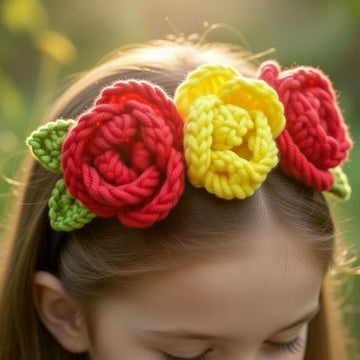 Crochet Flowers Headband Pattern PDF + Video Tutorial