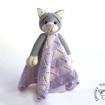 Gray Cat Toy Baby Blanket