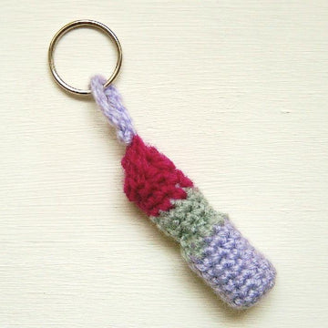 Lipstick key chain