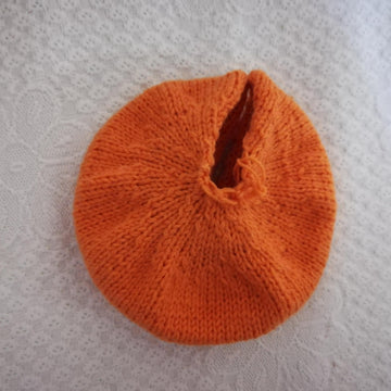 Knitting Pattern Cute Pumpkin Striped Scarf 7.87" for Thanksgiving Gift
