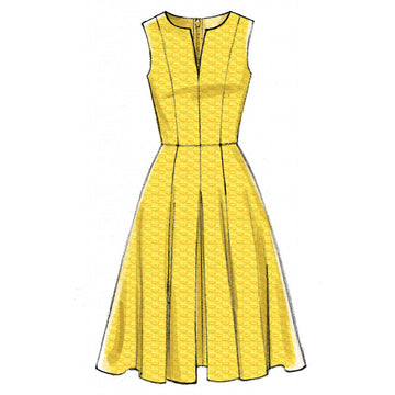 Vogue Misses' Notch-Neck Princess-Seam Dresses V9167 - Sewing Pattern