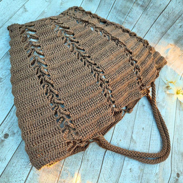 Easy 1-Row Repeat Large Tote - Rhythm of Nature Crochet Beach\Shoulder Bag