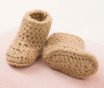 Warm Baby Boots in Red Heart With Love Solids - LW4788 - Downloadable PDF