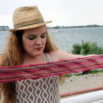 Sunrise at the Beach Drop-Stitch Scarf
