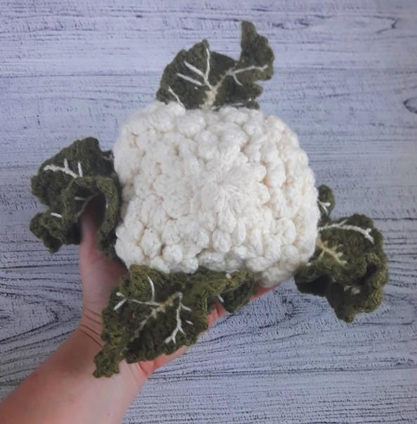 Crochet Cauliflower Pattern: Montessori Baby Toy, Friendsgiving Decor (PDF Pattern)