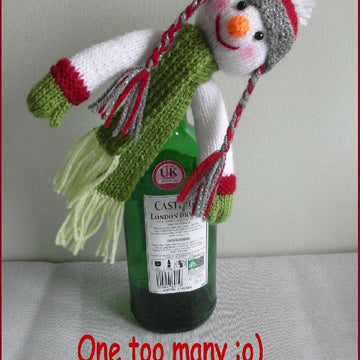 Snowman bottle topper
