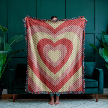 Hearts C2C Crochet Blanket Pattern