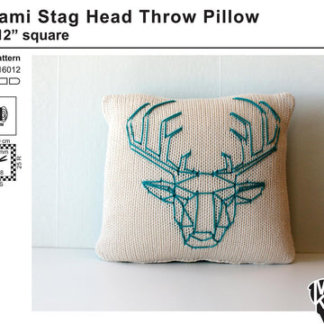 Origami Stag Head Throw Pillow (2016012)