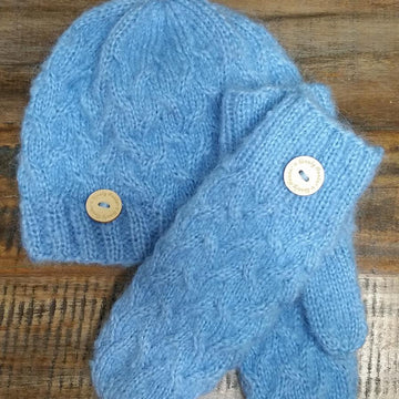 Ocean Waves Cable Mitts