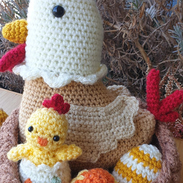 Easter Chicken Set Collection Chick Easter Eggs Nest amigurumi crochet set