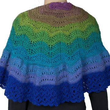 Peacock at the Beach Shawl