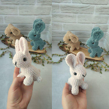 Realistic Bunny Rabbit Crochet Forest Animals