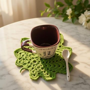 Crochet Leaf Coaster Pattern – Instant PDF Download + Video Tutorial