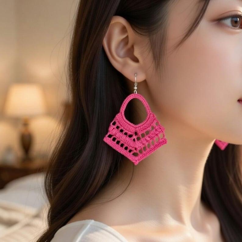 Crochet Leaf Earrings Pattern – Jewelry PDF + Video Tutorial.