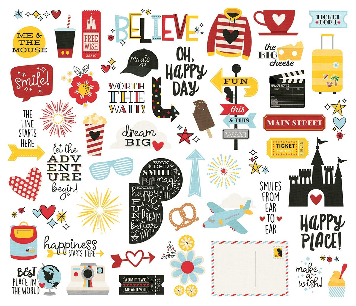 Simple Stories Say Cheese 4 Bits & Pieces Die-Cuts 54/Pkg - 564463