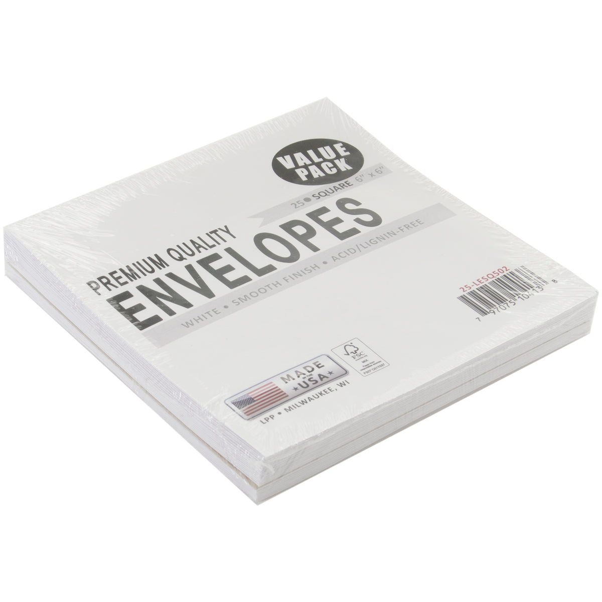 Leader Paper Products Leader Envelopes 6"X6" 25/Pkg - White