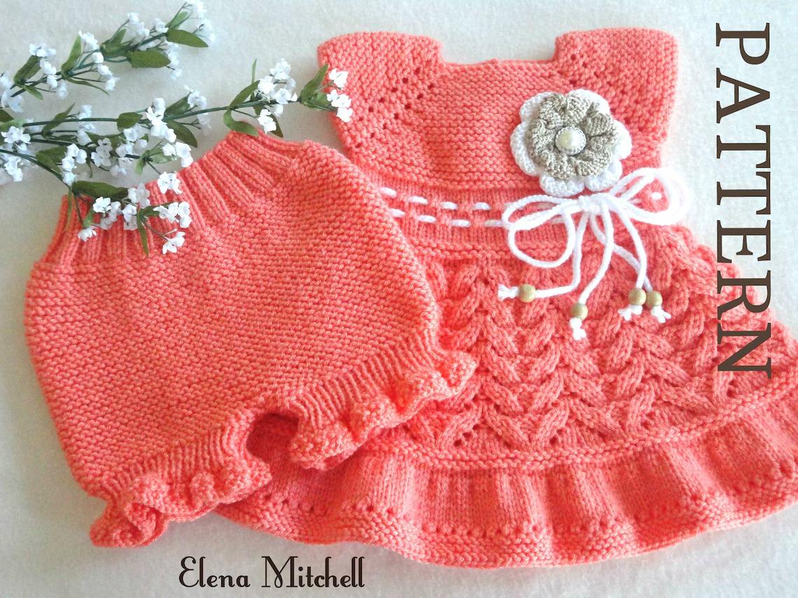 Christening Baby Dress Baby Bloomers Knitting Pattern