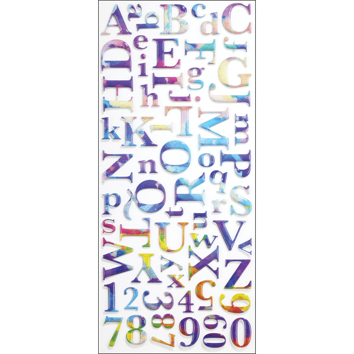 Sticko Alphabet Stickers - Watercolor