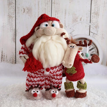 Santa Claus wearing the pajamas outfit