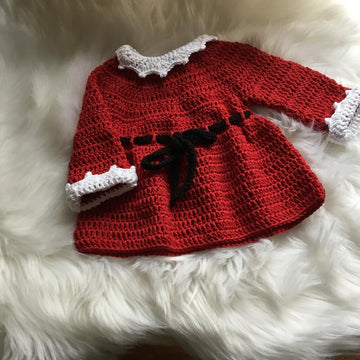 Santa Baby Dress & Cardigan Set N 338