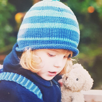 Striped Knotted Beanie