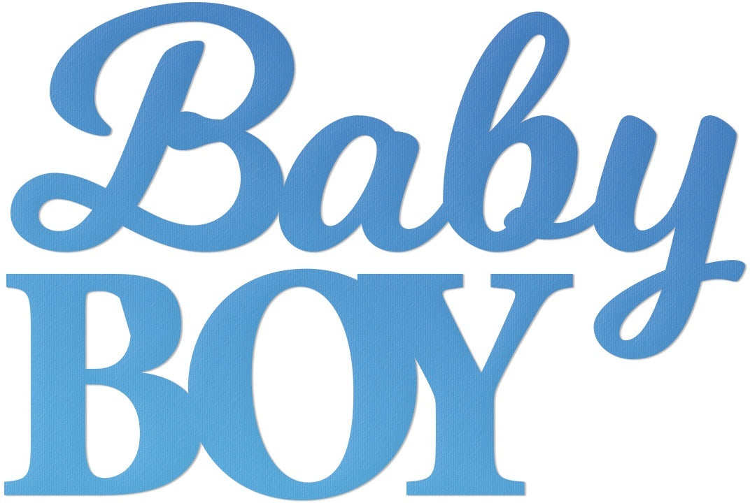 Artdeco Creations Couture Creations Sentiment Mini Dies 2/Pkg - Baby Boy 1.8"X1.8"