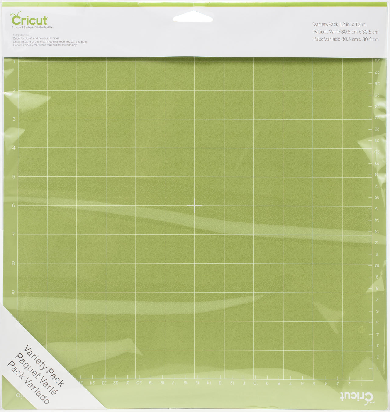 Cricut Adhesive Back Cutting Mats 12"X12" 3/Pkg - Green, Blue & Purple