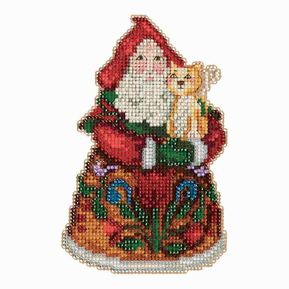 Mill Hill Purrfect Christmas Santa Beaded Cross Stitch Kit