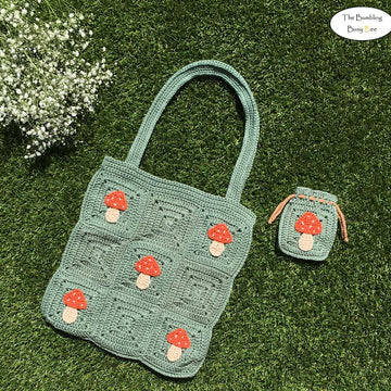 MUSHROOM TOTE BAG and Pouch