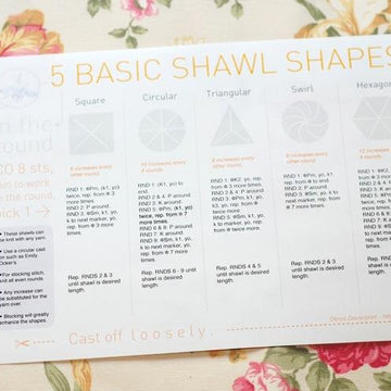 5 Circular Shawl Shapes Cheatsheet