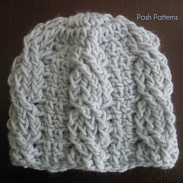 Crochet Cable Baby Beanie Pattern 260