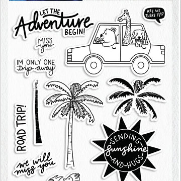 Ranger Simon Hurley create. Cling Stamps 6"X9" - Road Trip