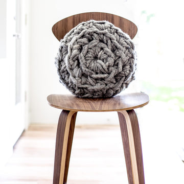 Hand Crochet Round Pillow