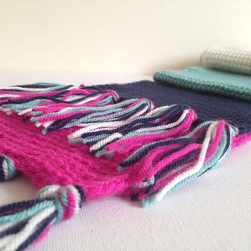 Tunisian Colour Block Scarf