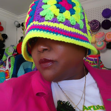 Not Your Mammy or Granny Square Bucket Hat