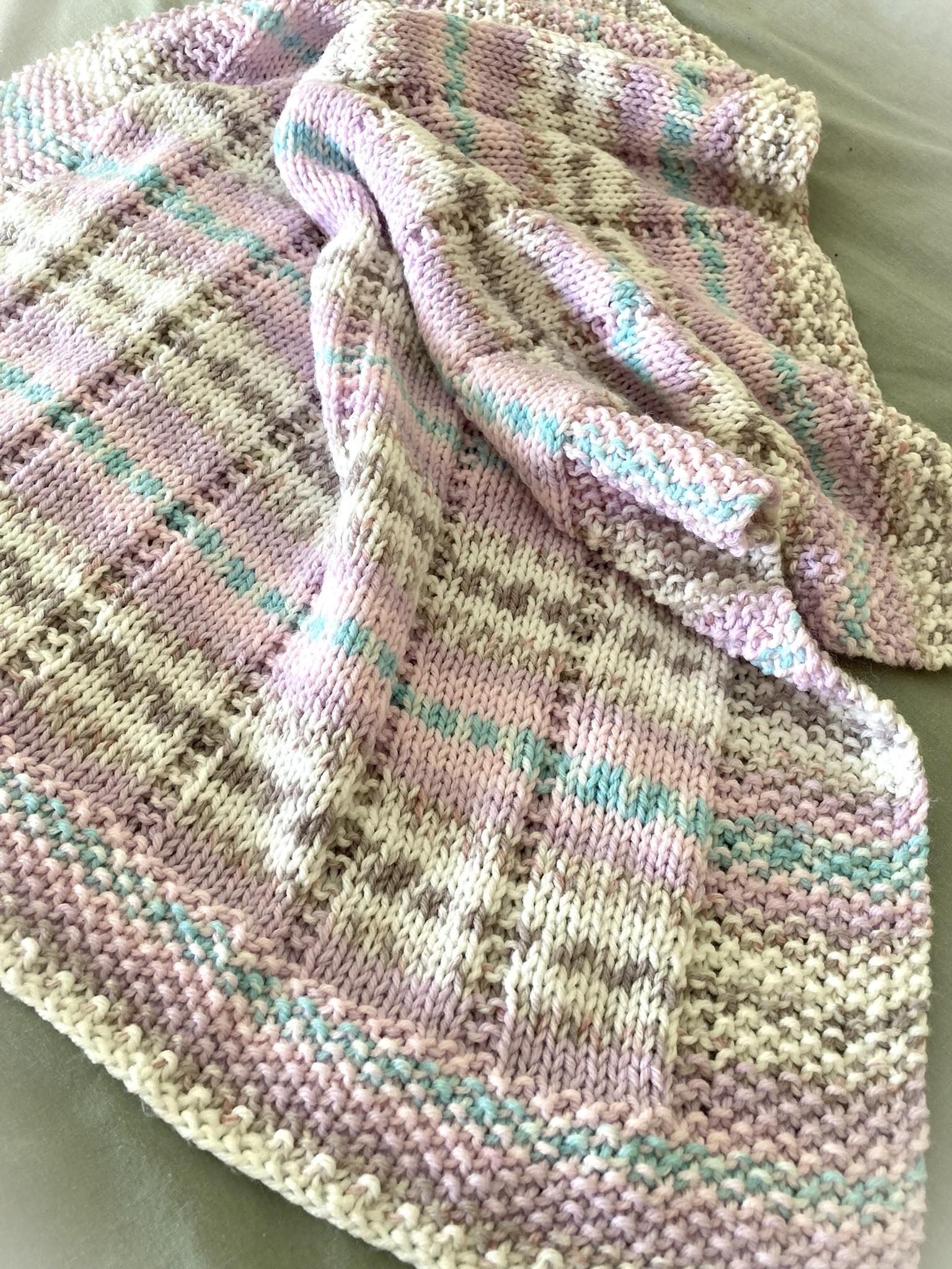 Easy Baby Blanket ~  Chunky, Aran or DK