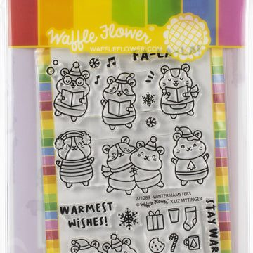 Waffle Flower Crafts Waffle Flower Stamp & Die Set - Winter Hamster