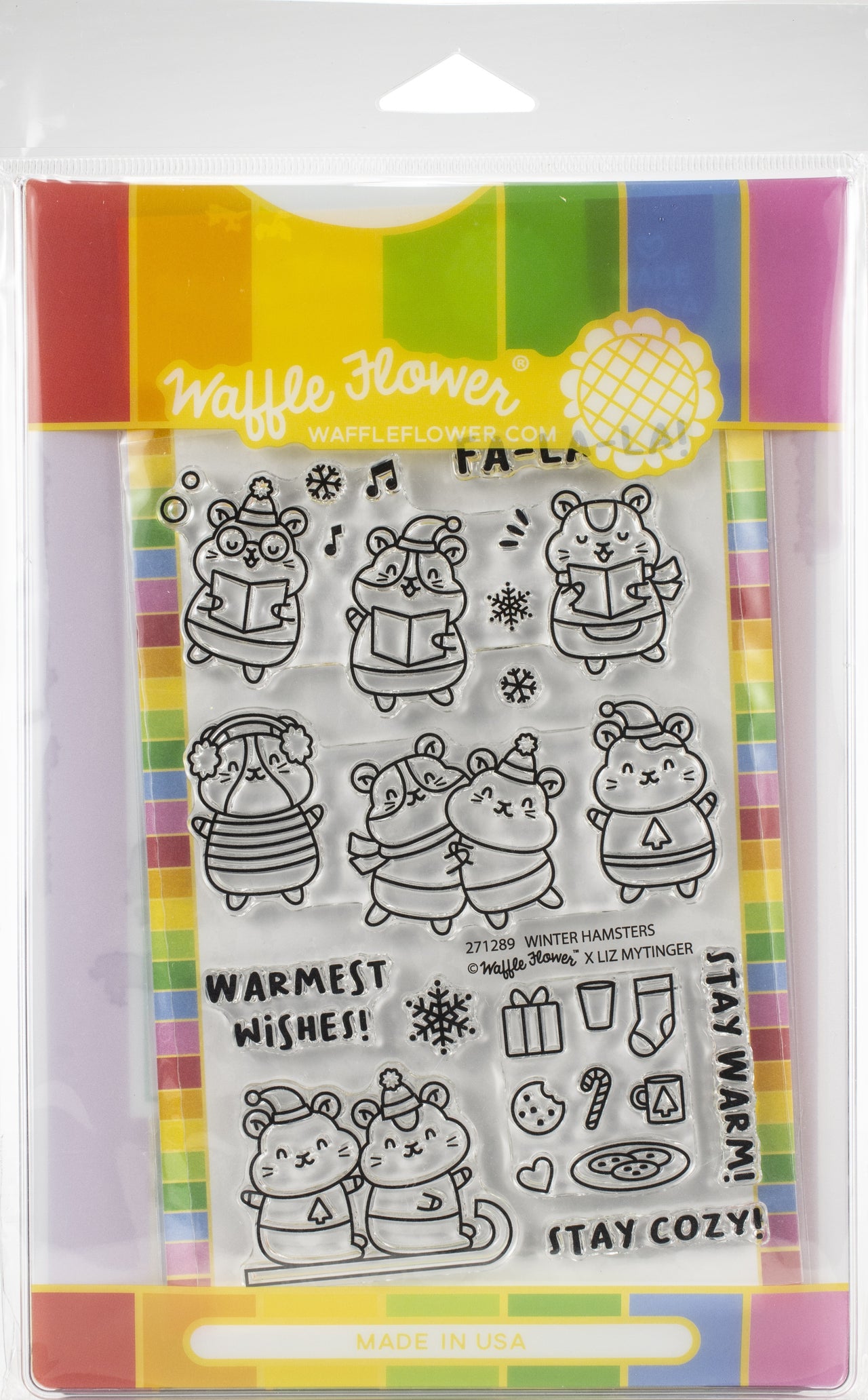 Waffle Flower Crafts Waffle Flower Stamp & Die Set - Winter Hamster