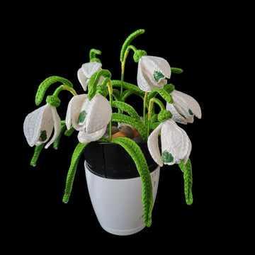 Crochet Snow Drop flowers