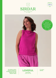 Honeycomb Cut-Away Vest in Sirdar Loveful 100% Bio Blend - 10915 - Downloadable PDF