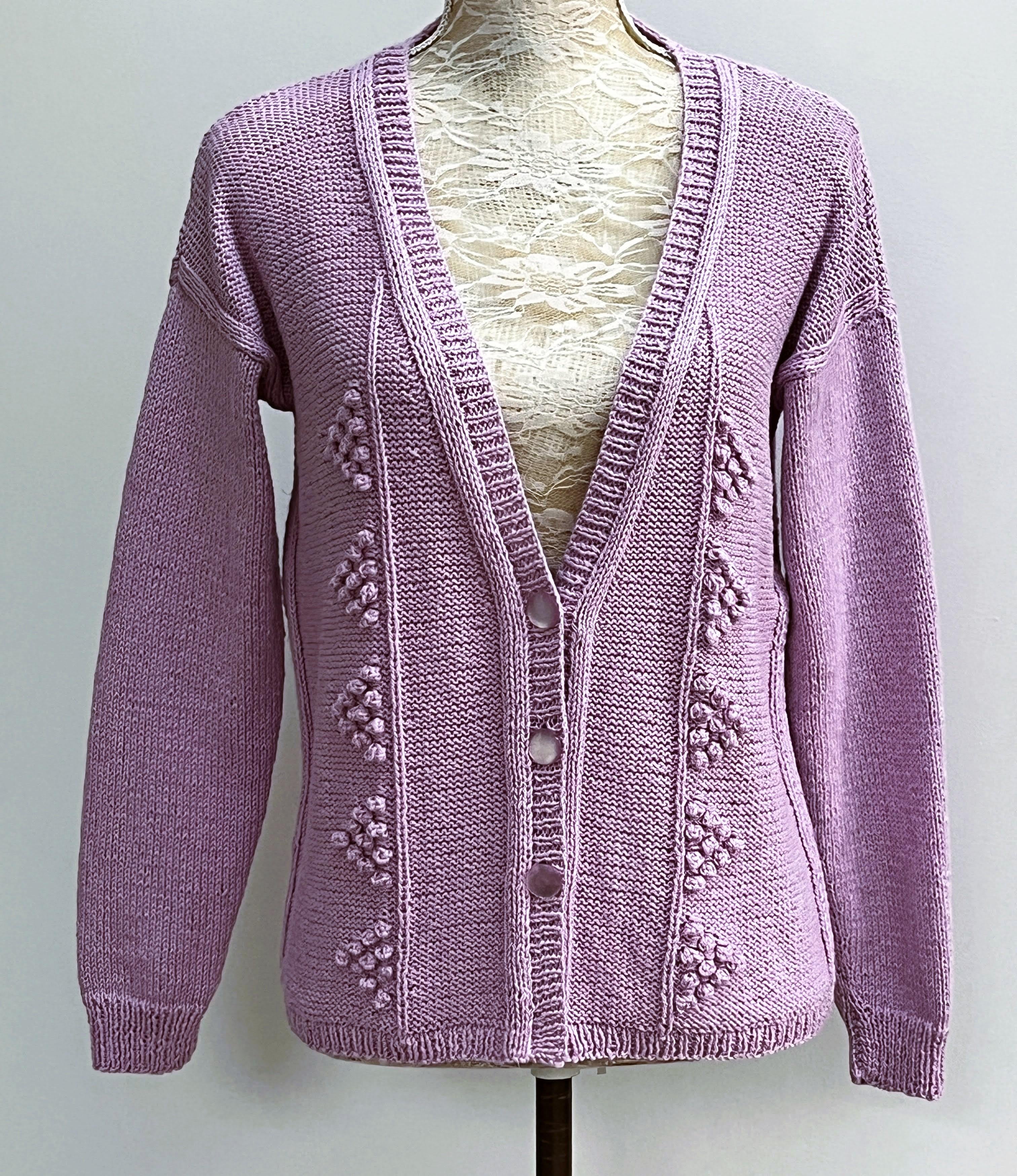 CARDIGAN WITH BOBBLE PANELS