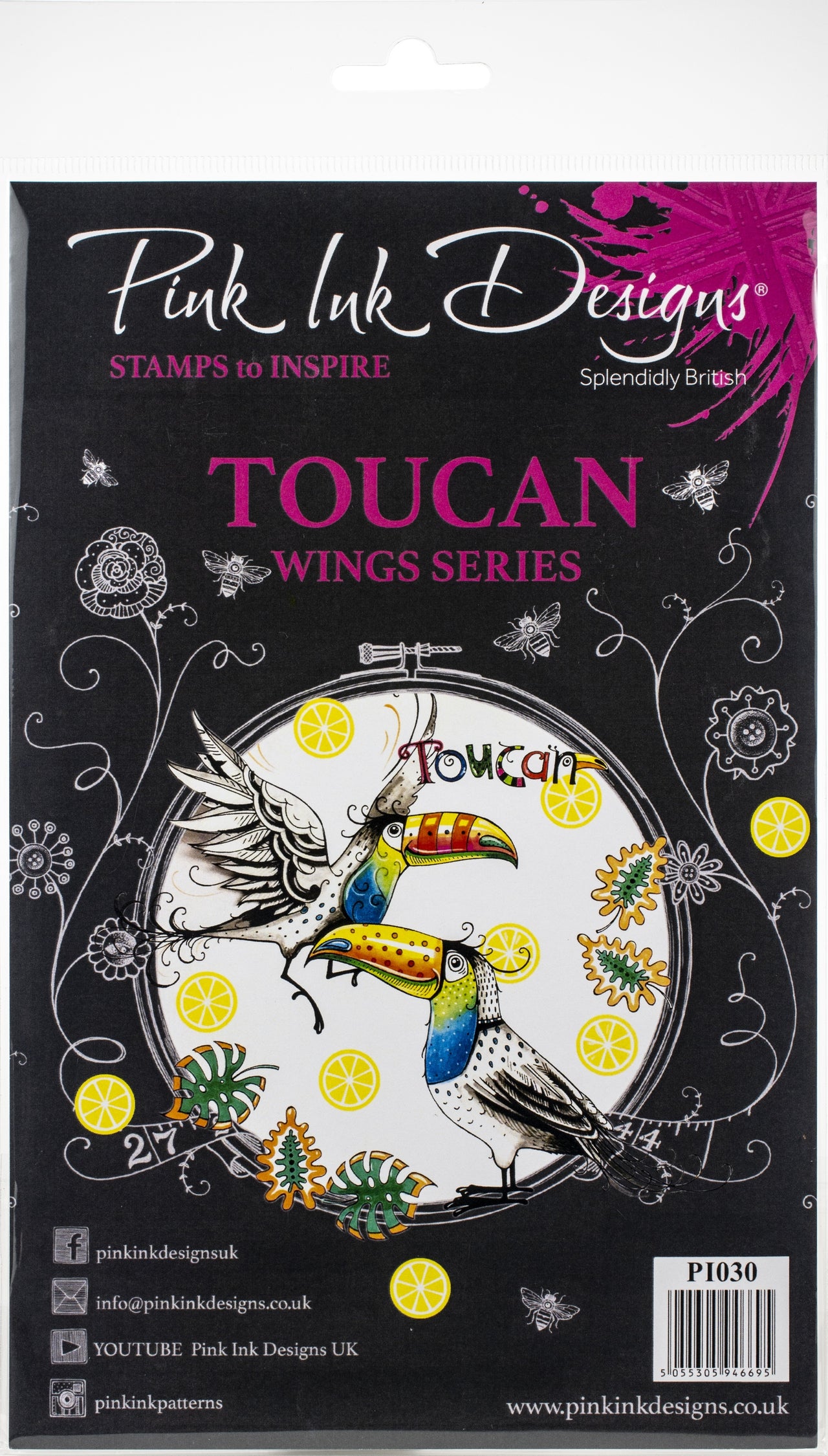 Creative Expressions Pink Ink Designs A5 Clear Stamp Set - Toucan