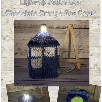 Police Box Chocolate Orange Box Cover Knitting Pattern