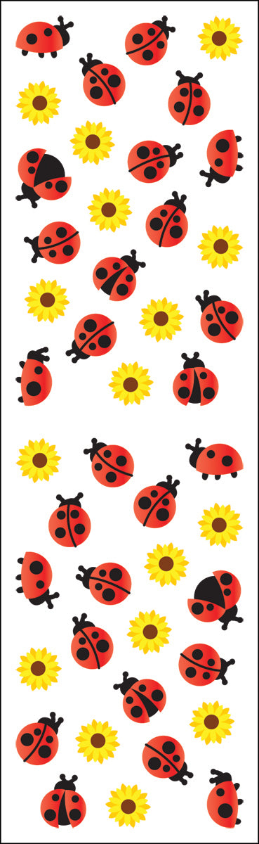 Mrs. Grossman's Stickers - Ladybugs & Flowers